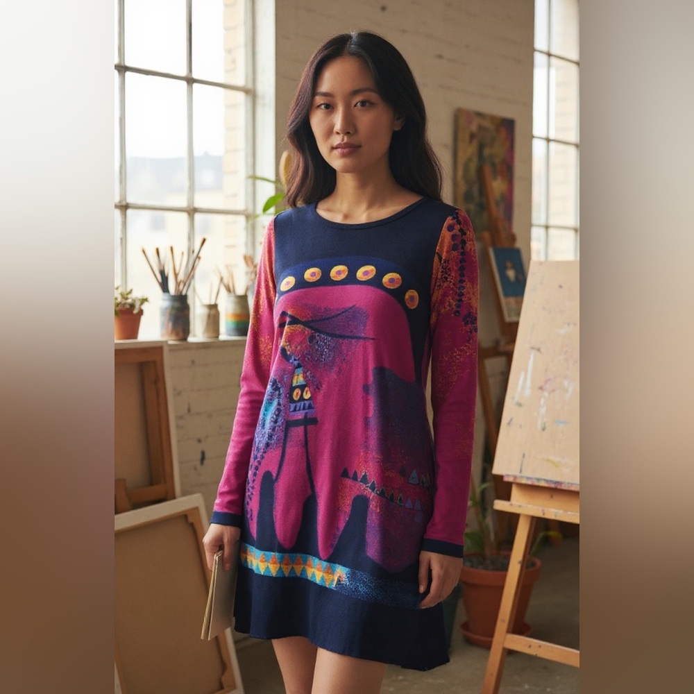 Paramita Y2k graphic pattern dress